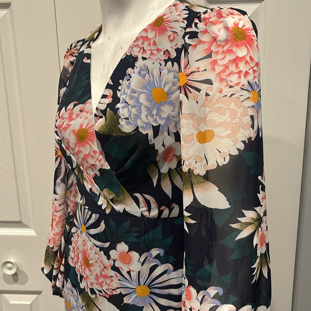 NWOT Eliza J floral ruffle high low maxi - Picture 5 of 13